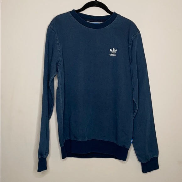 adidas Sweaters - Adidas cotton denim sweatshirt